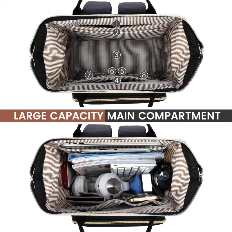 LOVEVOOK Laptop Backpack for Women  17 Inch Work Business Backpacks Purse With Large Capacity  Waterproof Nurse Bag College Bookbag for School  Waterproof Casual Daypack for Travel - Image 2